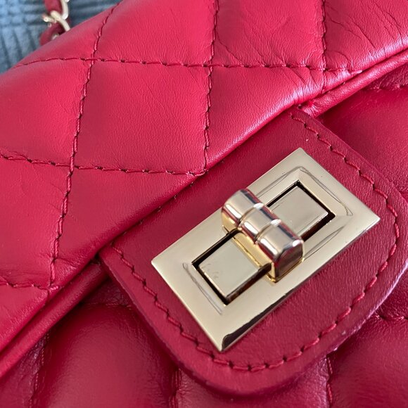 L'ARTIGIANO SORRENTINO || Red leather handbag - Brand New - Picture 2 of 4